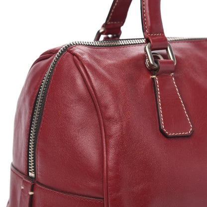 Prada Glace Calfskin Boston Bag Rosso 11 of 12