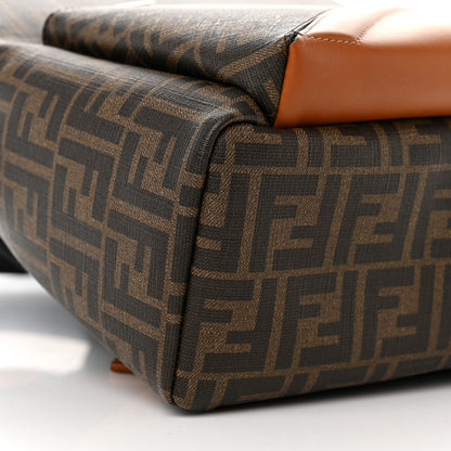 Fendi Glazed Fabric Vitello King FF 1974 Diagonal Pouch Pocket Backpack Tobacco Moro Cuoio 9 of 10