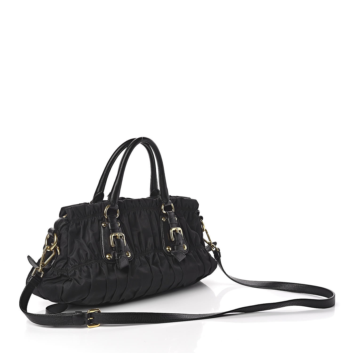 Prada Tessuto Nylon Gaufre Shopping Satchel Black 3 of 18