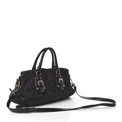 Prada Tessuto Nylon Gaufre Shopping Satchel Black 3 of 18