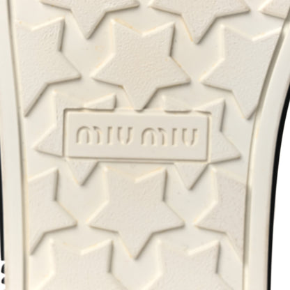 Miu Miu Gabardine Crystal Low Sneakers 35 Bianco 8 of 12