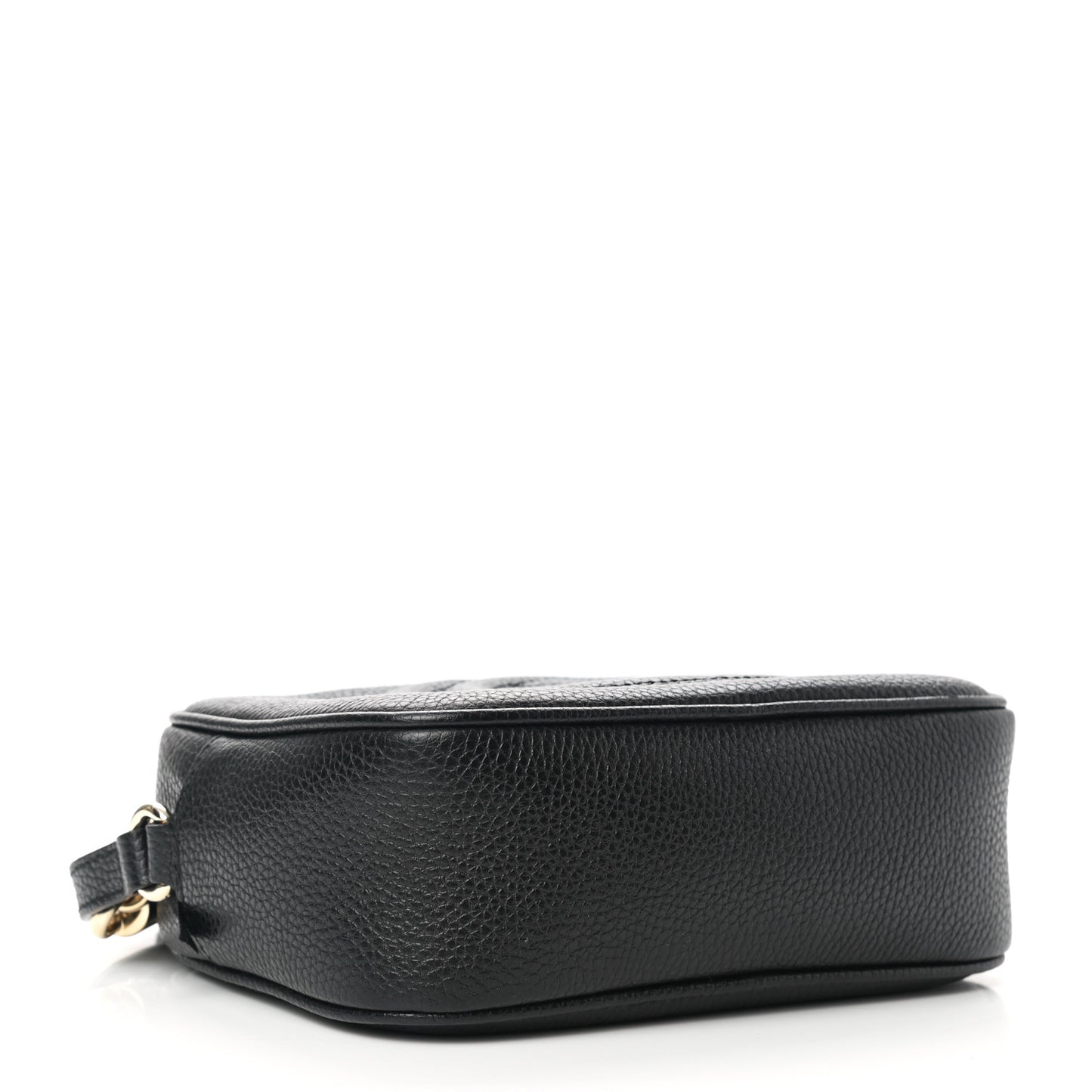 Pebbled Calfskin Small Soho Disco Bag Black
