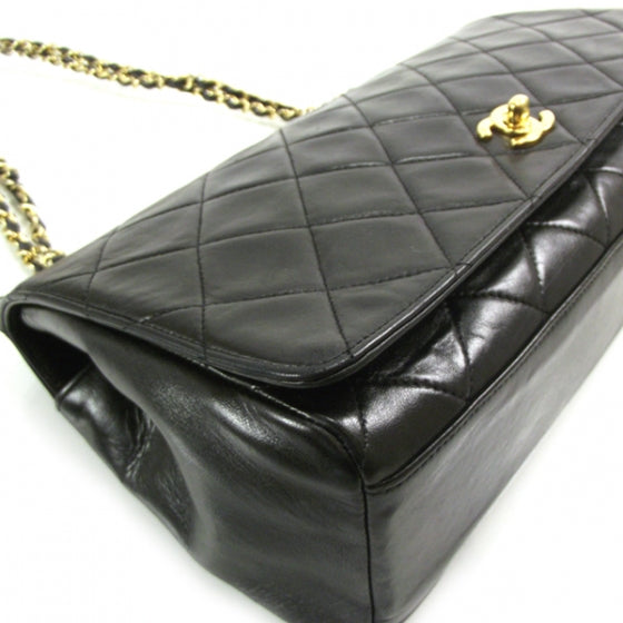Lambskin Jumbo Flap Black