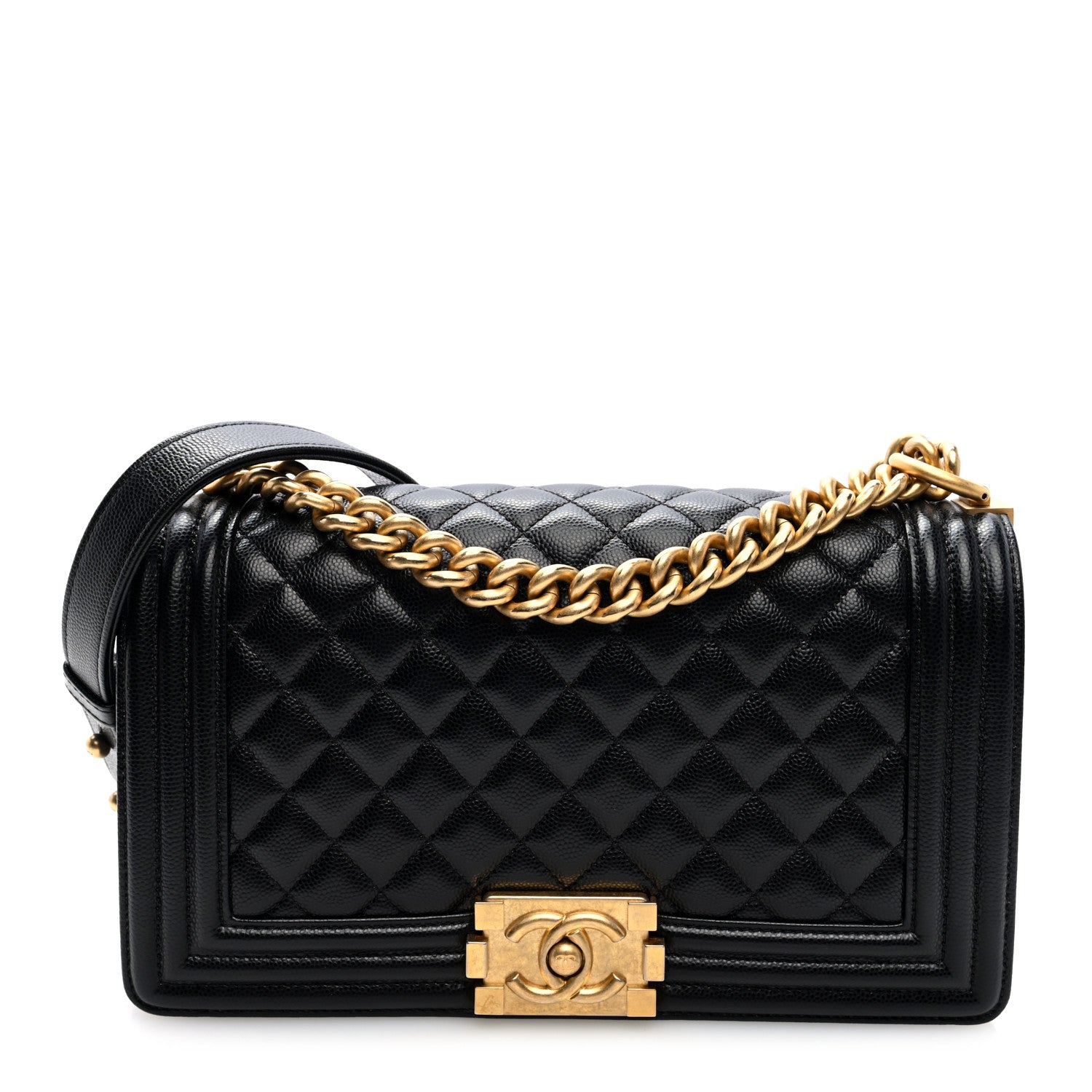 Chanel Caviar Quilted Medium Boy Flap Black 1 of 10