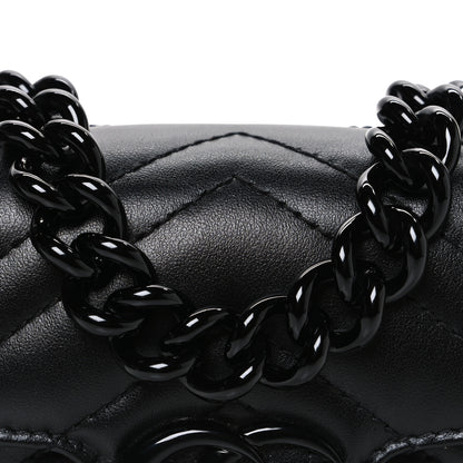 Gucci Calfskin Matelasse Monochrome GG Marmont Chain Belt Bag Black 8 of 11
