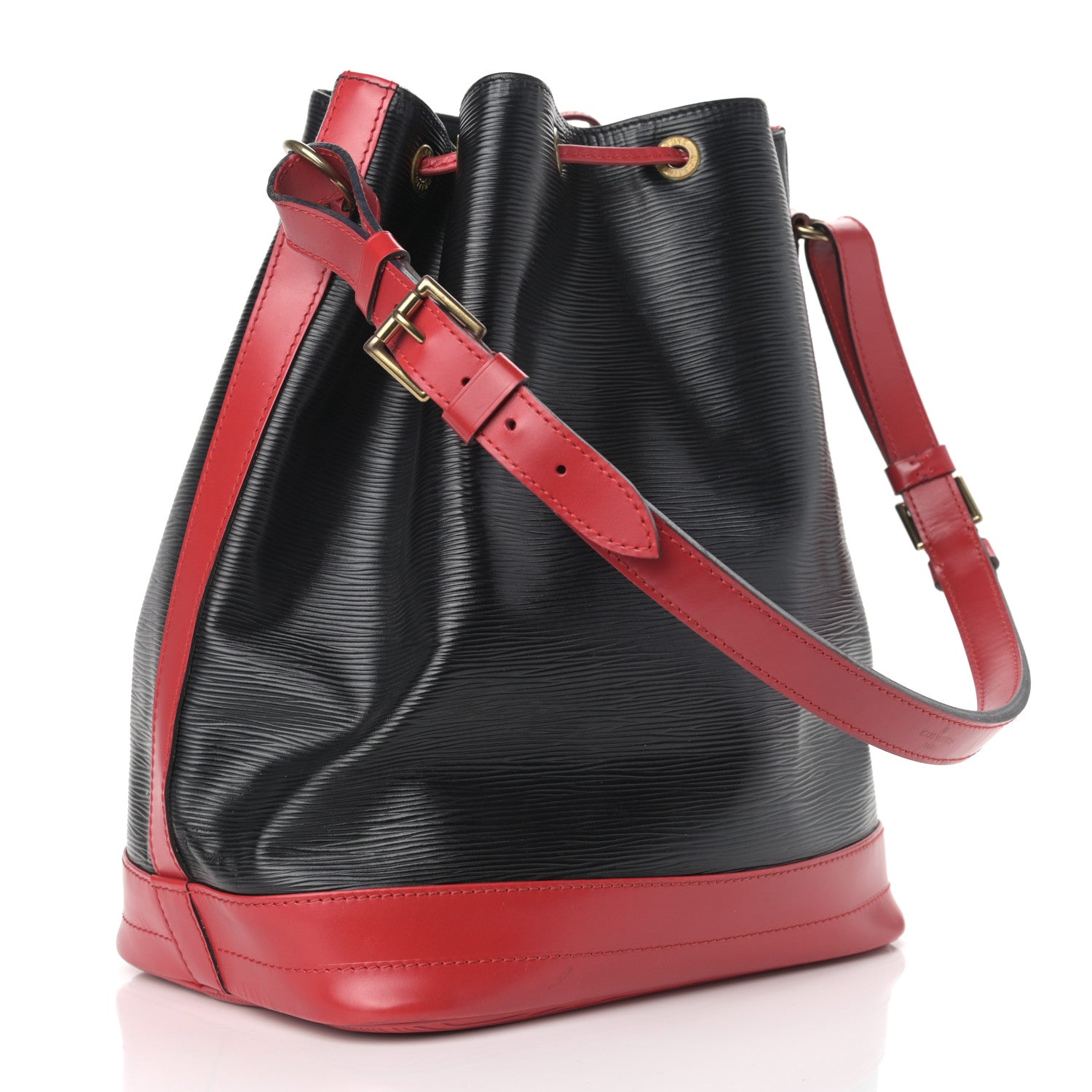 Louis Vuitton Epi Bi-Color Noe Castillan Red Black 4 of 16