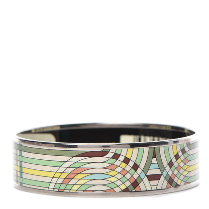 Hermes Enamel Printed Wide Spirographie Bracelet 70 Histoires Naturelle 1 of 5