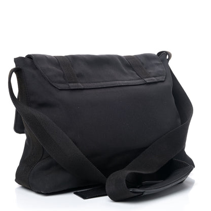 Gucci Nylon Medium Double Buckle Flap Messenger Bag Black 2 of 7