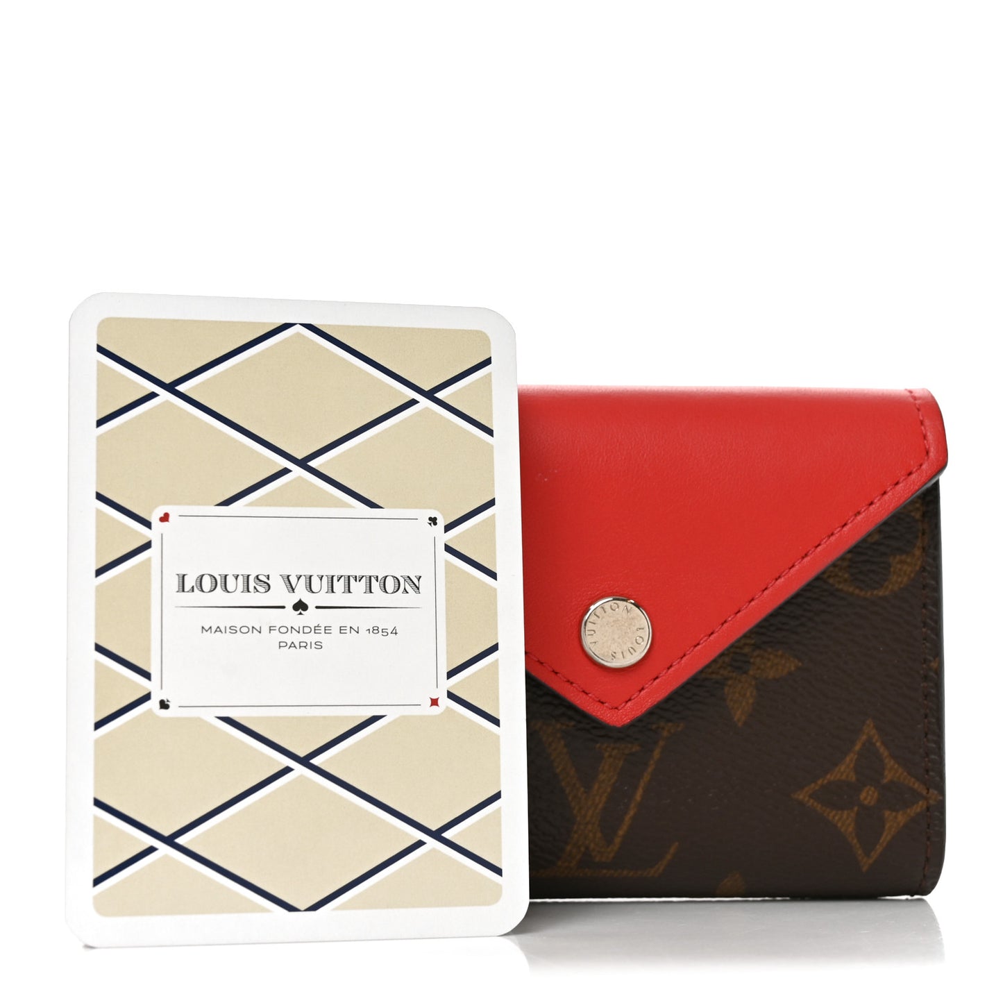 Monogram Arsene Playing Cards Pouch Red