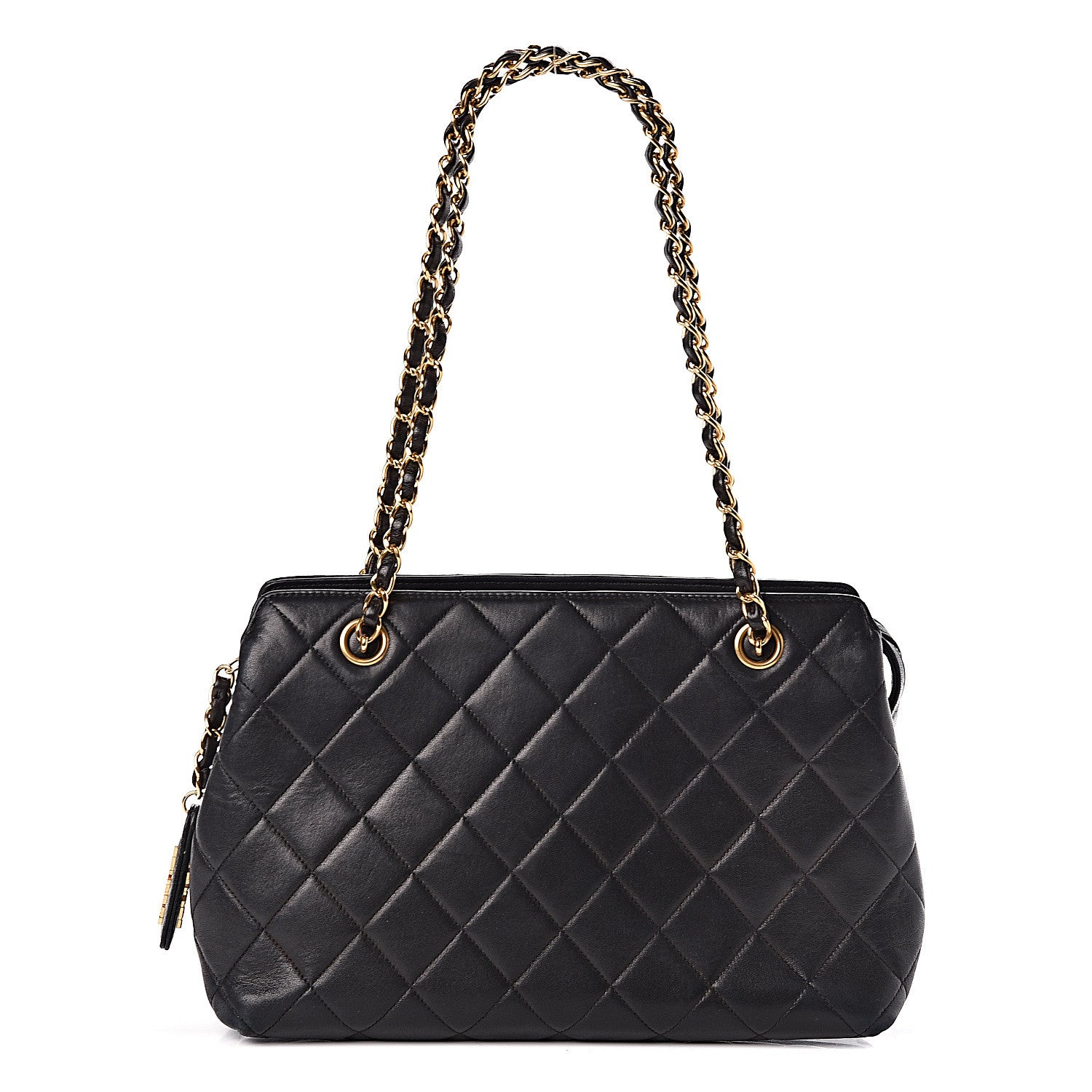 Chanel Lambskin Quilted Shoulder Bag Black 2 of 13