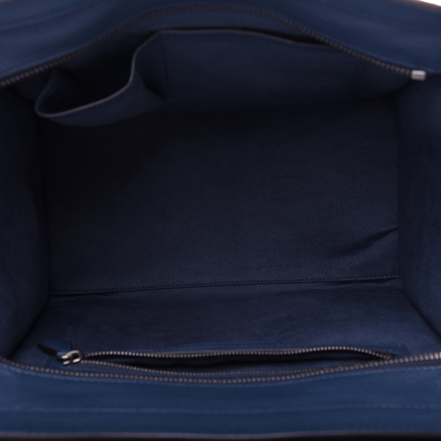 Celine Drummed Calfskin Mini Luggage Petrol 5 of 10