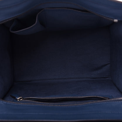 Celine Drummed Calfskin Mini Luggage Petrol 5 of 10