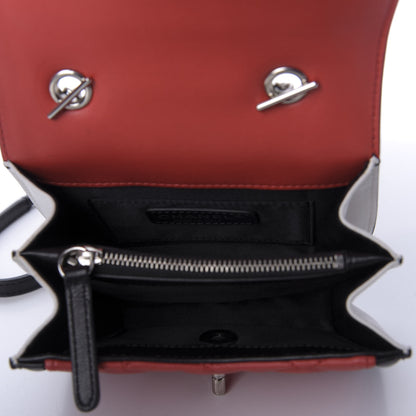 Chanel Lambskin Quilted Mini Graphic Flap Bag Red Black White 4 of 8