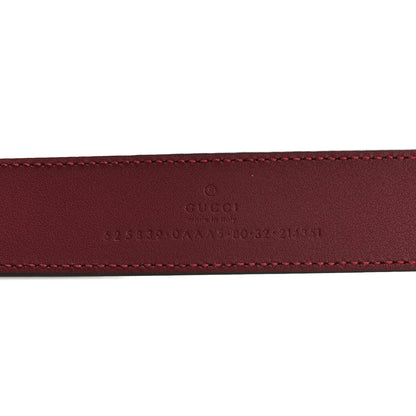 Gucci Plutone Calfskin Double G 30mm Belt 80 32 Rosso Ancora 5 of 6