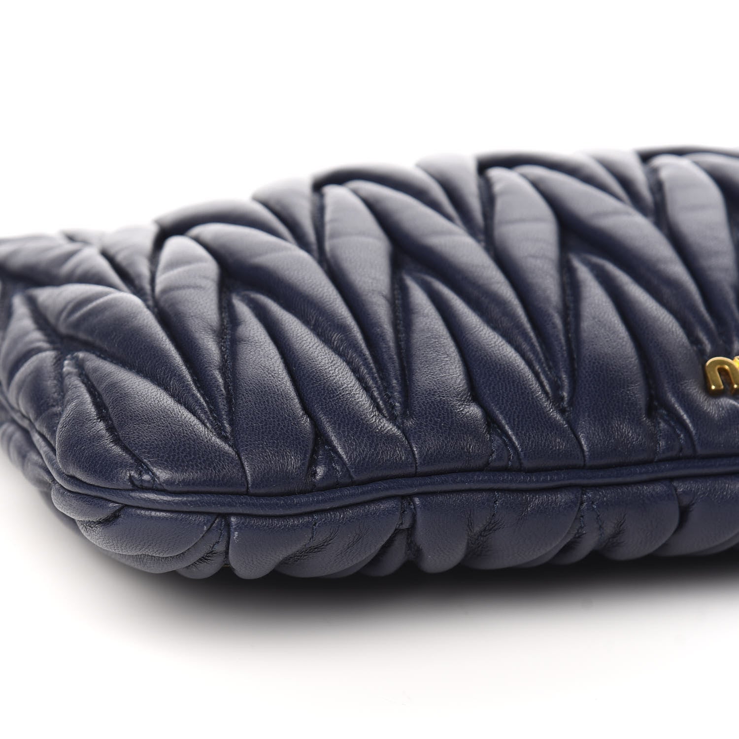 Miu Miu Nappa Matelasse Clutch Bleuette 7 of 9