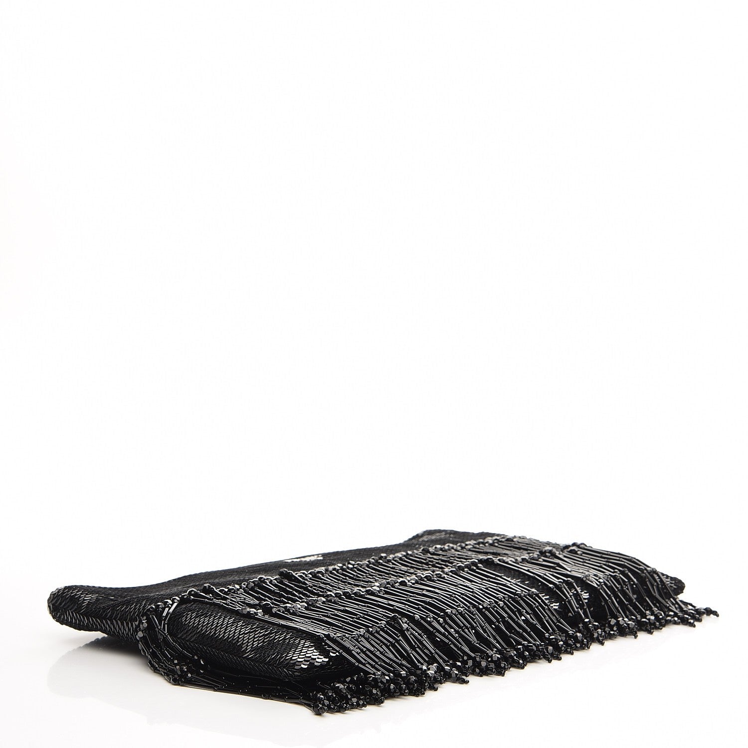 Prada Sequin Beaded Flat Clutch Black 5 of 7