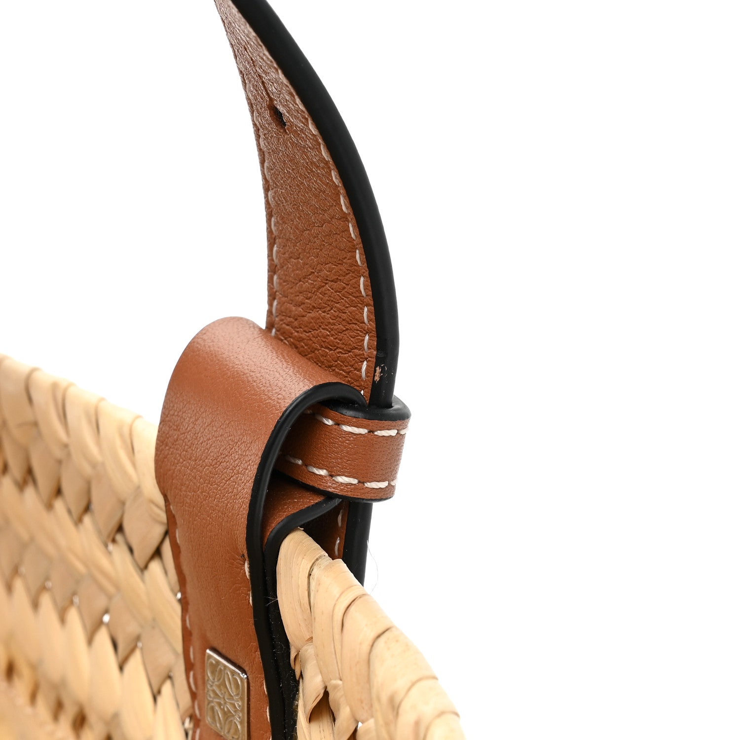 Loewe Raffia Small Basket Tote Bag Natural Tan 9 of 10