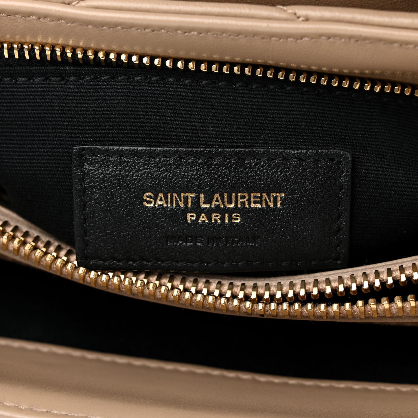 Calfskin Y Quilted Monogram Medium Loulou Chain Satchel Dark Beige