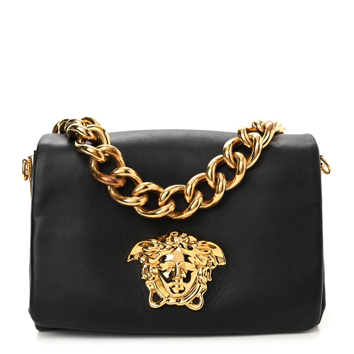 Versace Nappa Palazzo Sultan Shoulder Bag Black 1 of 7