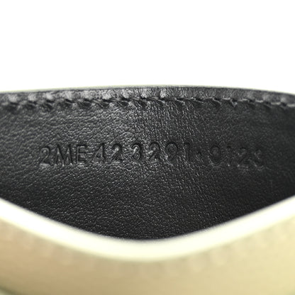 Saint Laurent Grain De Poudre Matelasse Chevron Monogram Credit Card Case Light Musk 7 of 7