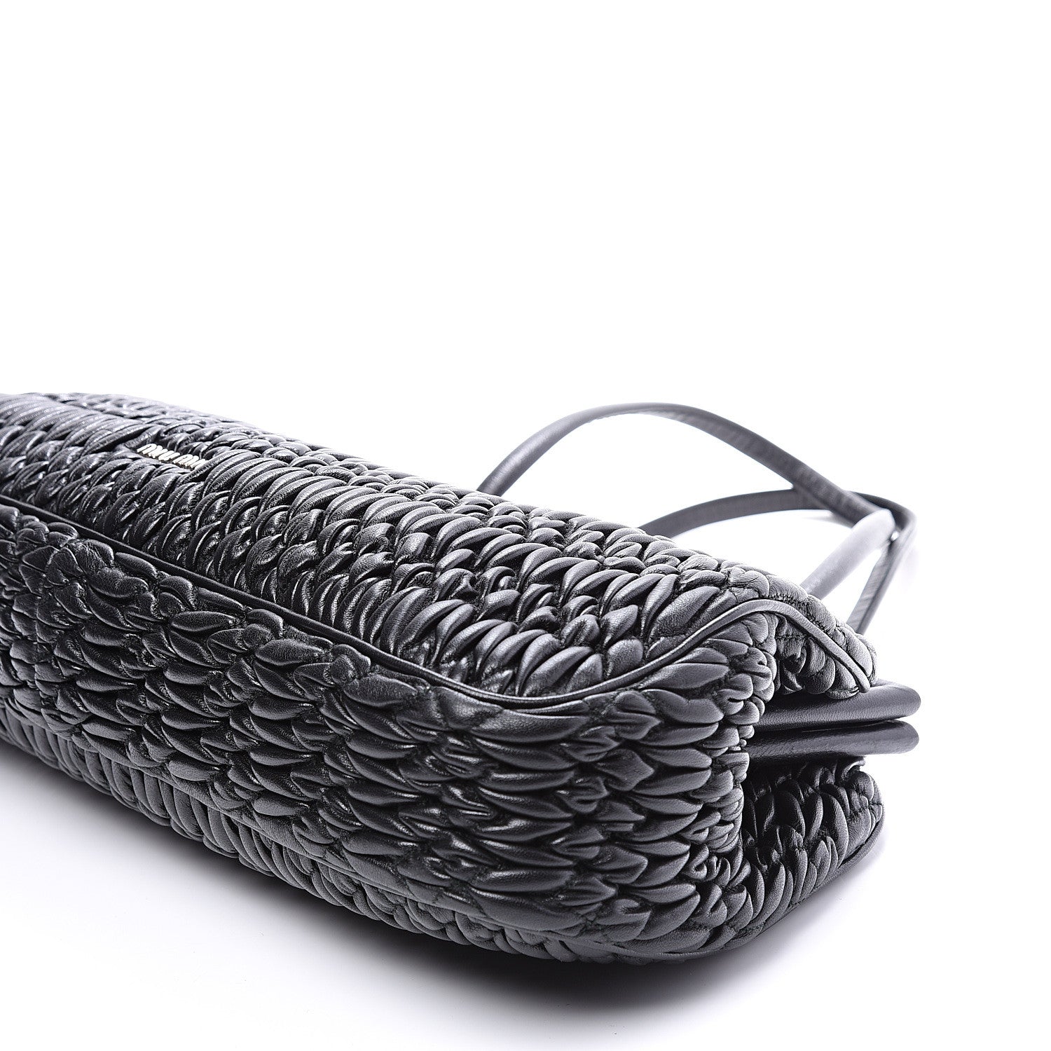 Miu Miu Nappa Matelasse Shoulder Bag Black 7 of 9