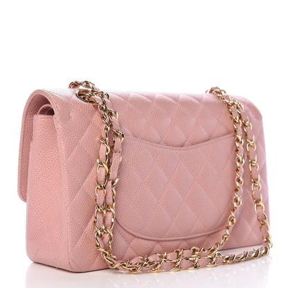 Chanel Caviar Quilted Medium Double Flap Pink 3 of 15