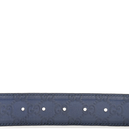 Gucci Guccissima Signature Interlocking G 40mm Belt 85 34 Navy 3 of 7