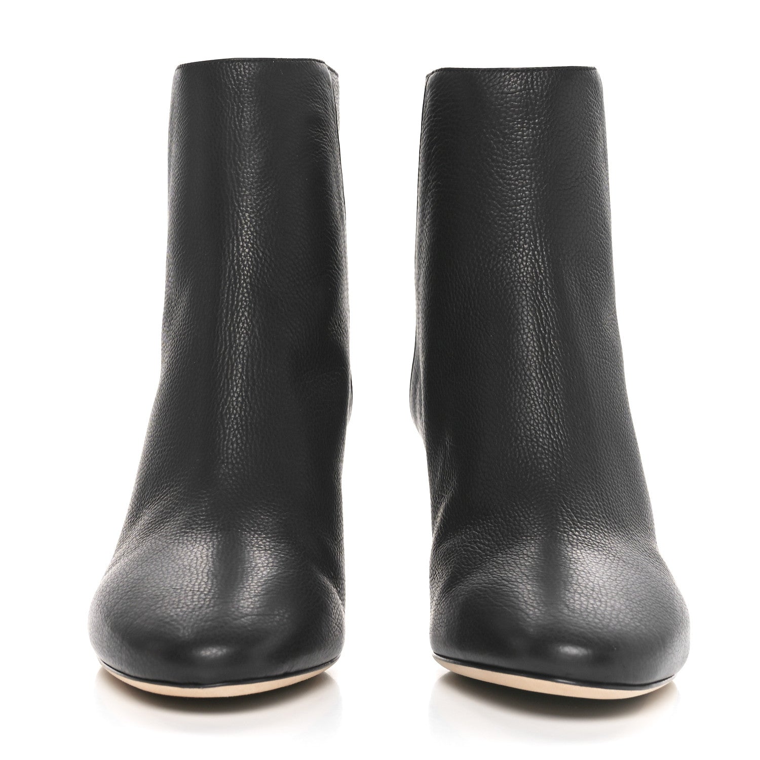 Jimmy Choo Grainy Calfskin Duke 65 Booties 38 Black 2 of 9