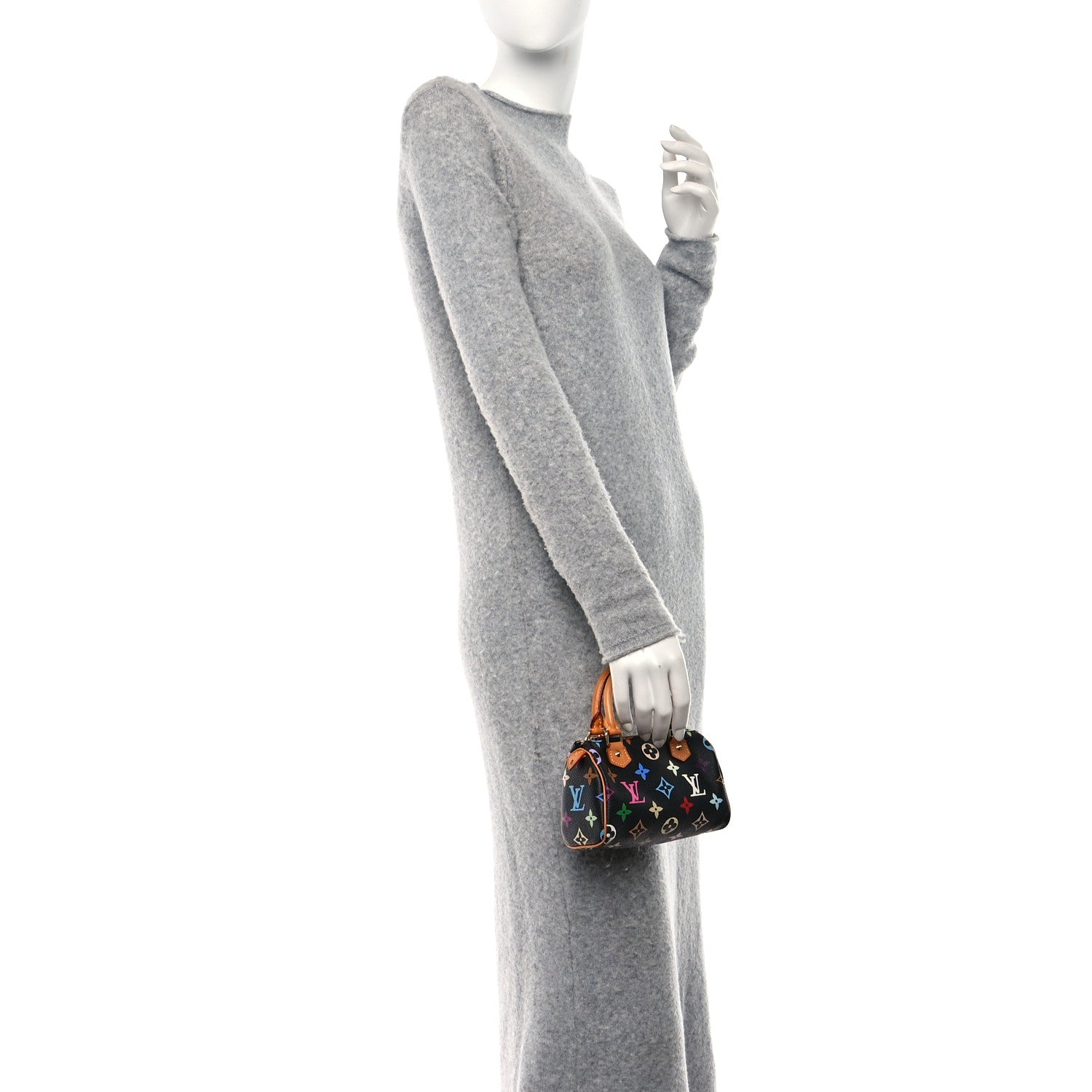 Louis Vuitton Monogram Multicolor Mini Sac HL Speedy Black 3 of 8