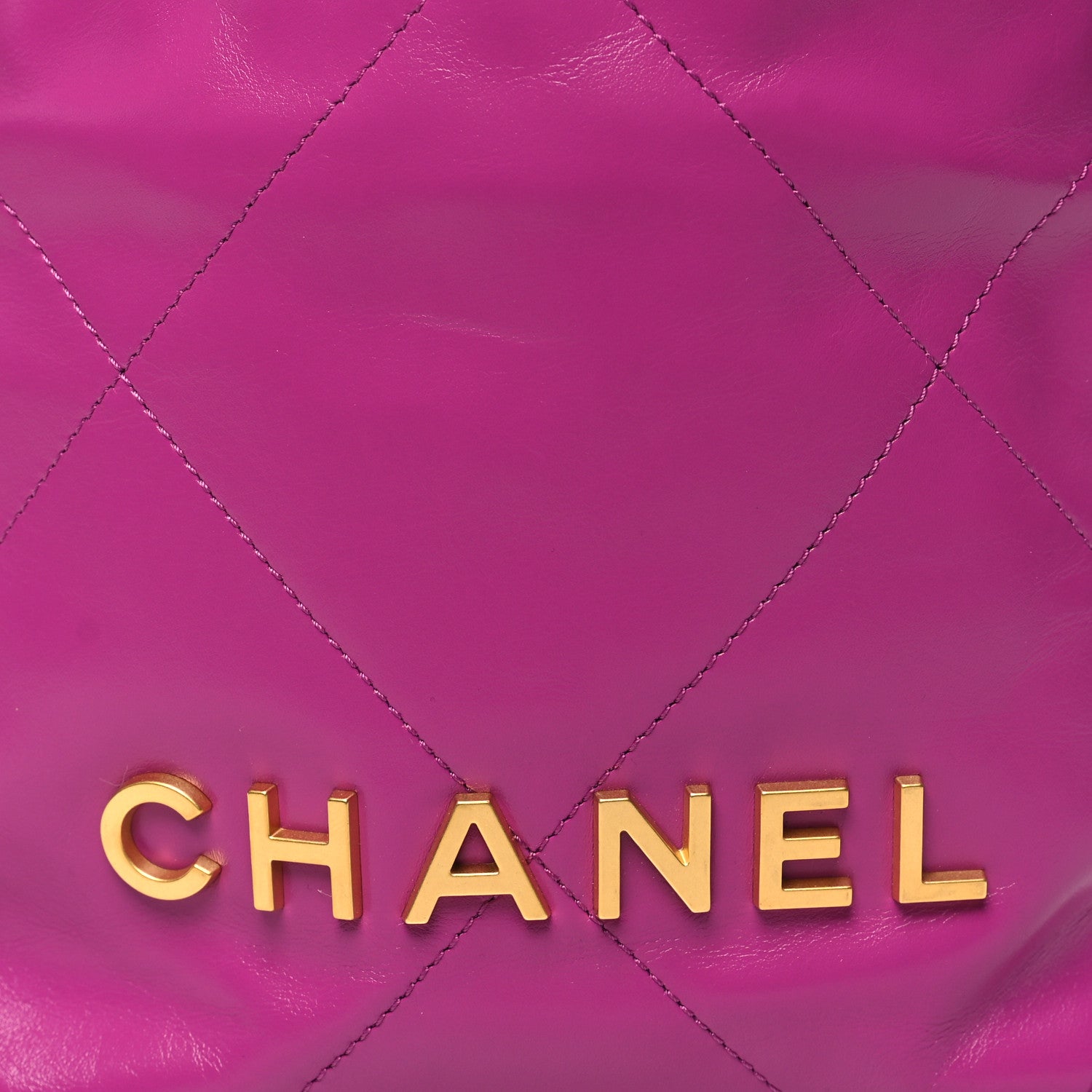 Chanel Shiny Calfskin Quilted Mini Chanel 22 Purple 8 of 11