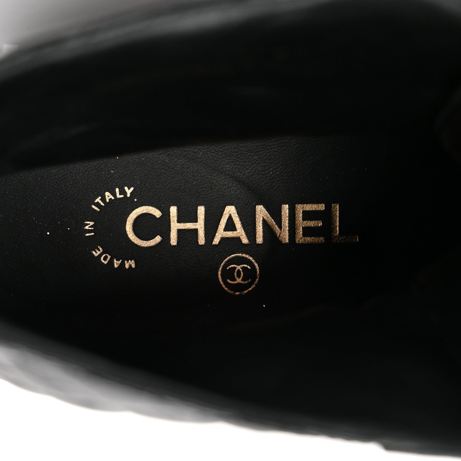 Chanel Shiny Lambskin Quilted Lace Up Combat Boots 38.5 Black 8 of 9