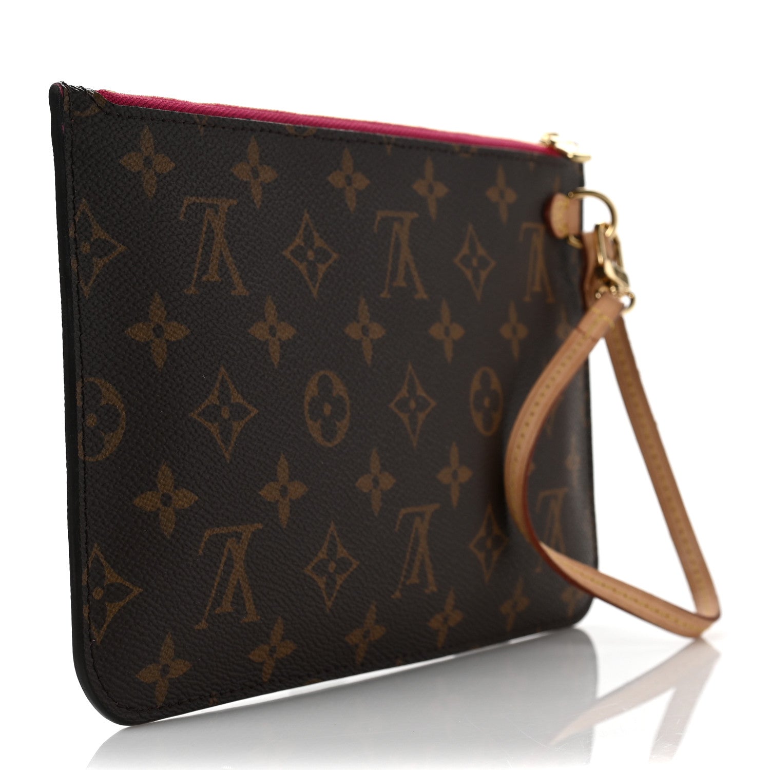 Louis Vuitton Monogram Neverfull MM GM Pochette Fuchsia 4 of 6