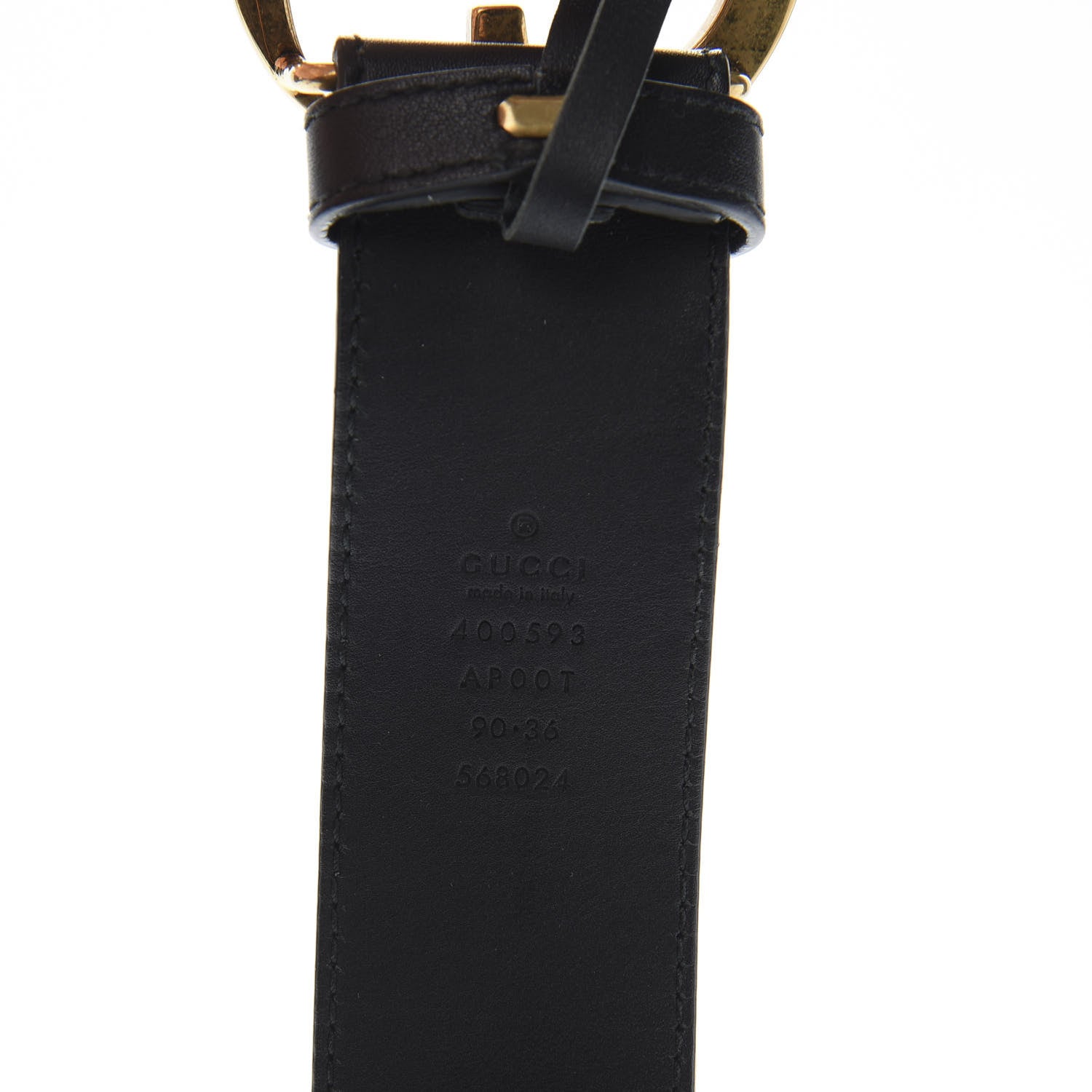 Gucci Calfskin Double G 40mm Belt 90 36 Black 6 of 8