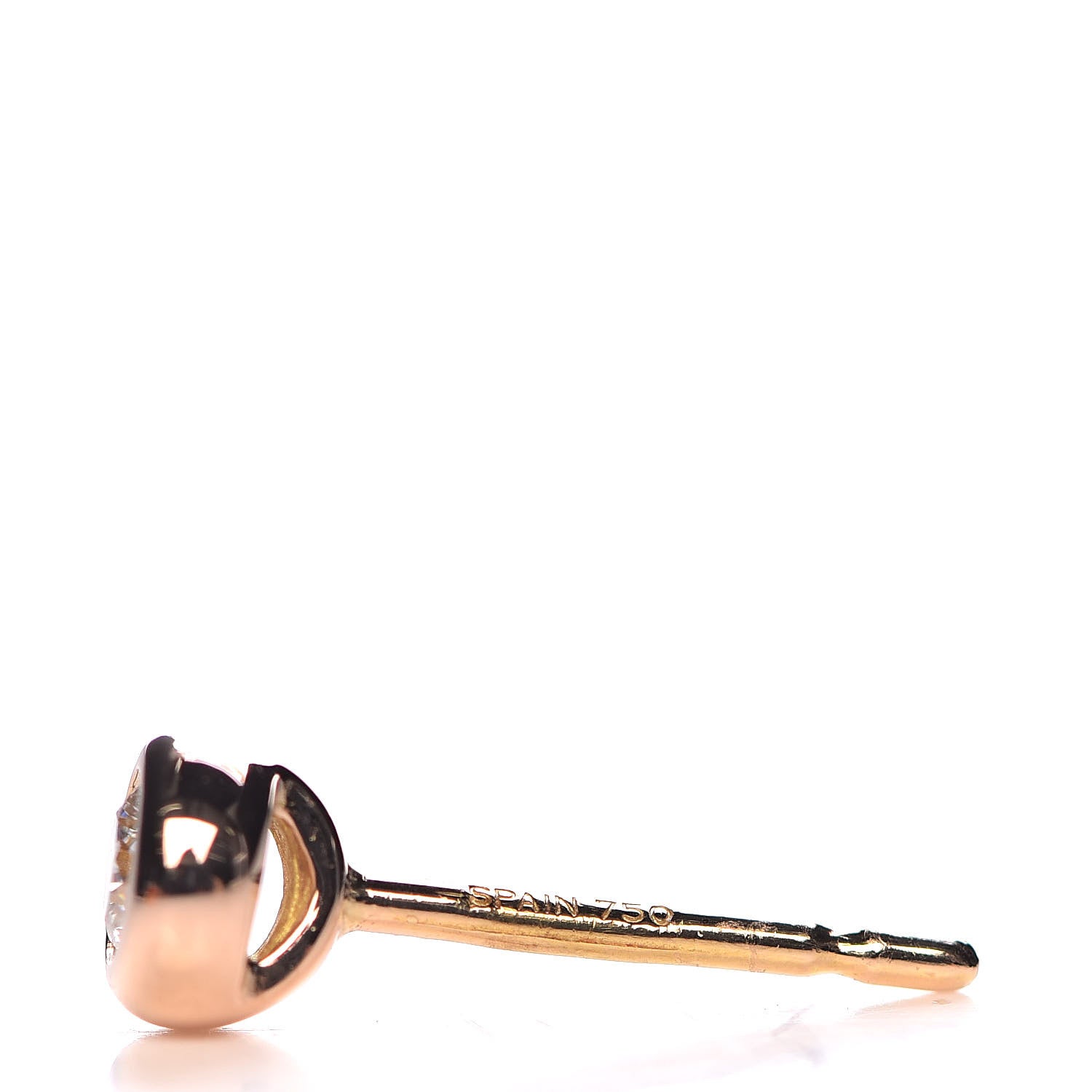 Tiffany 18K Rose Gold Diamond .12ctw Elsa Peretti Diamonds By The Yard Earrings 3 of 4