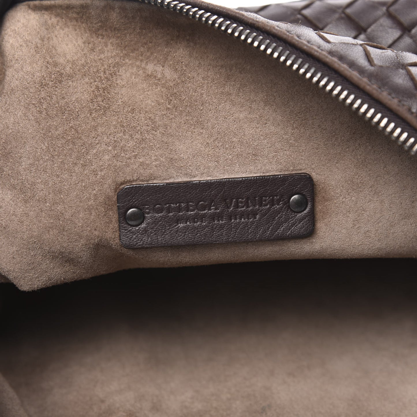 Nappa Intrecciato Small Shoulder Bag Ebano