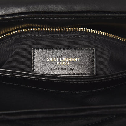 Saint Laurent Velvet Y Quilted Monogram Toy Loulou Chain Satchel French Black 7 of 10