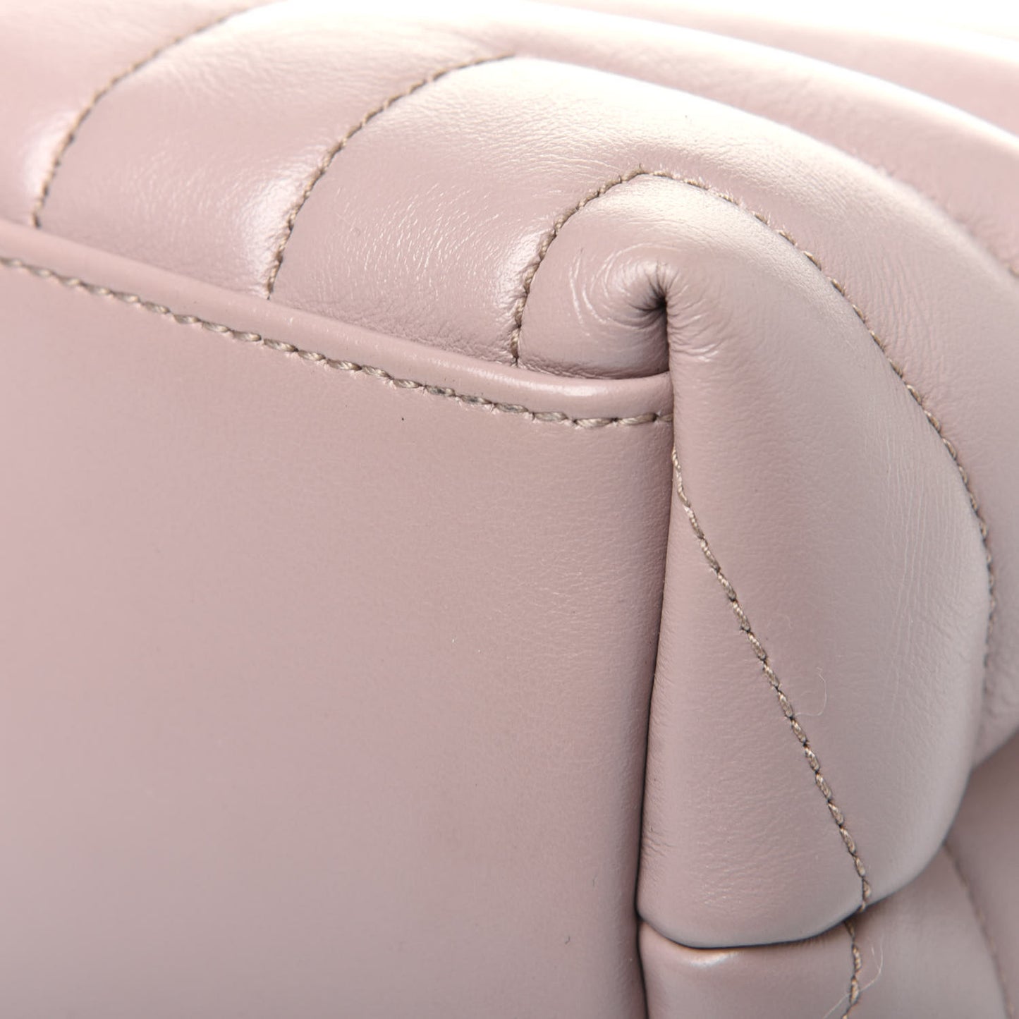 Calfskin Y Quilted Monogram Medium Loulou Chain Satchel Light Natural