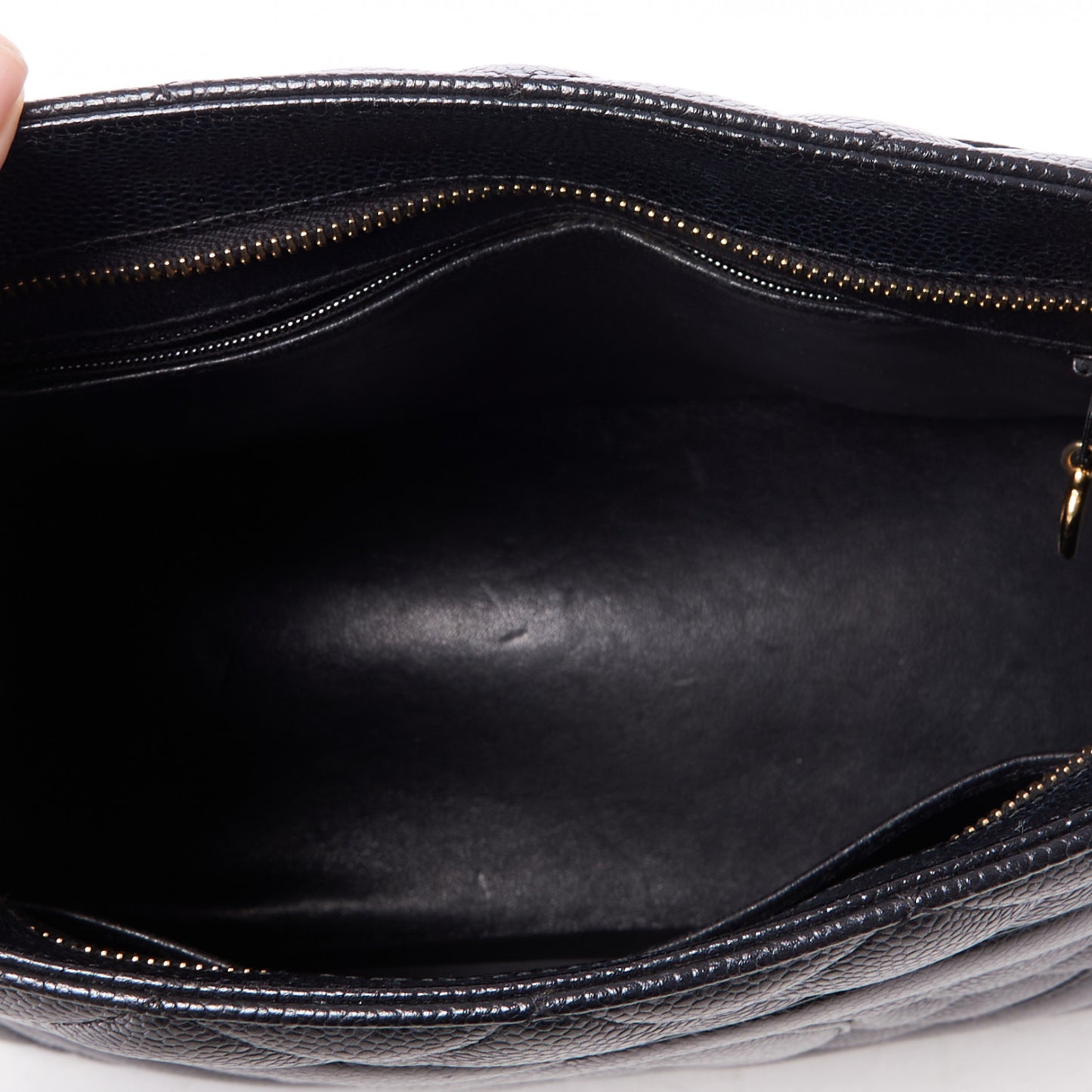 Caviar Quilted Medallion Tote Black