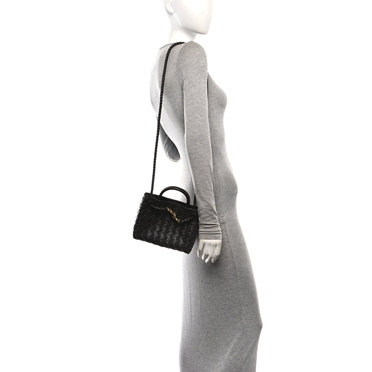 Nappa Intrecciato Mini Andiamo Shoulder Bag Fondant