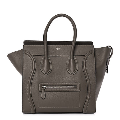 Celine Drummed Calfskin Mini Luggage Souris 1 of 12