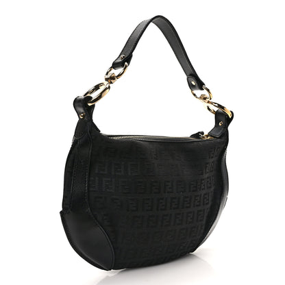 Fendi Zucchino Cuoio Chef Pocket Shoulder Bag Black 3 of 9