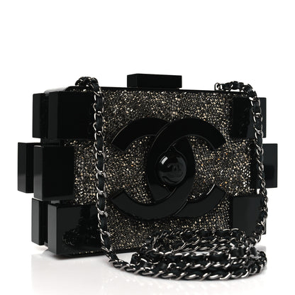 Chanel Plexiglass Crystal Lego Clutch Black 3 of 10