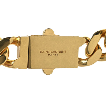 Saint Laurent Metal Curb Chain Necklace Gold Silver 4 of 5