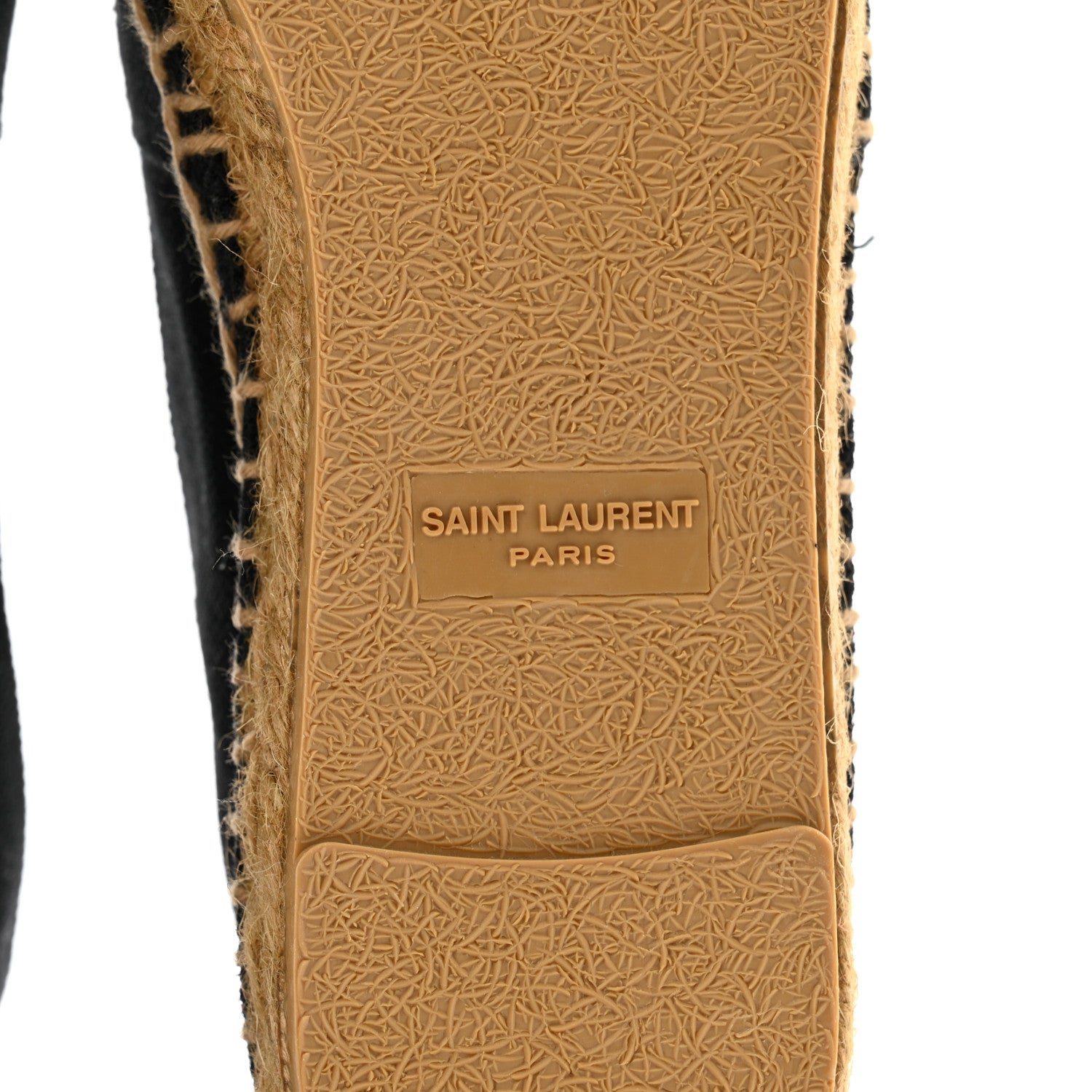 Saint Laurent Canvas Nappa Elba Light Logo Embroidered Espadrilles 37 Black 7 of 13