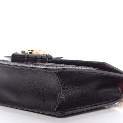 Dolce & Gabbana Calfskin Lace Embroidered Lucia Mini Clutch Shoulder Bag Black 7 of 8