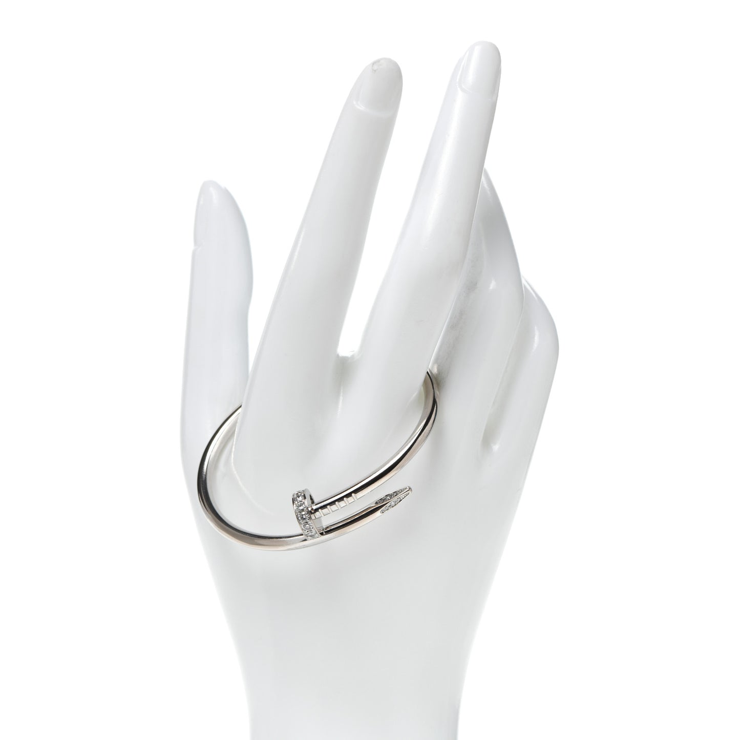 18K White Gold Diamond Juste Un Clou Bracelet 16