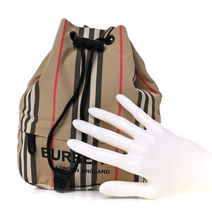 Burberry Econyl Icon Stripe Phoebe Drawcord Pouch Archive Beige 2 of 14