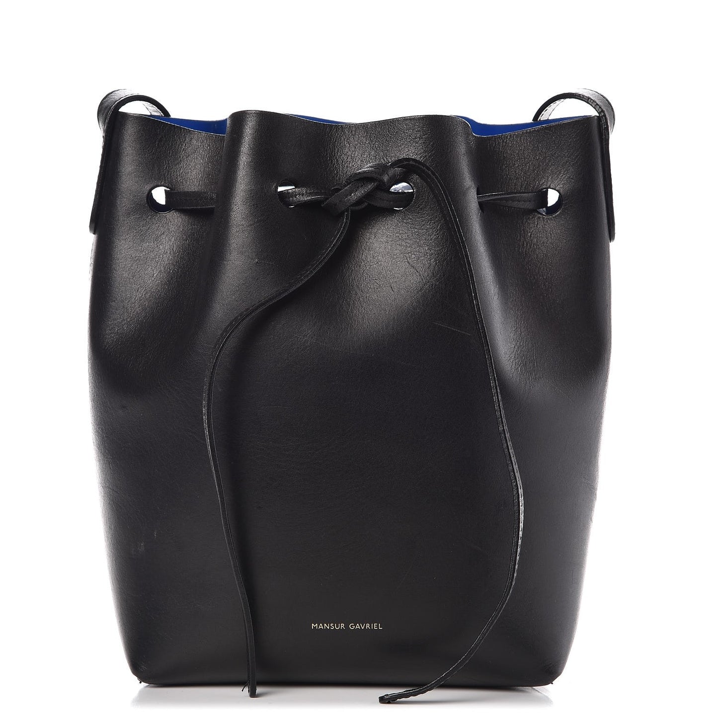 Calfskin Mini Bucket Bag Black Royal