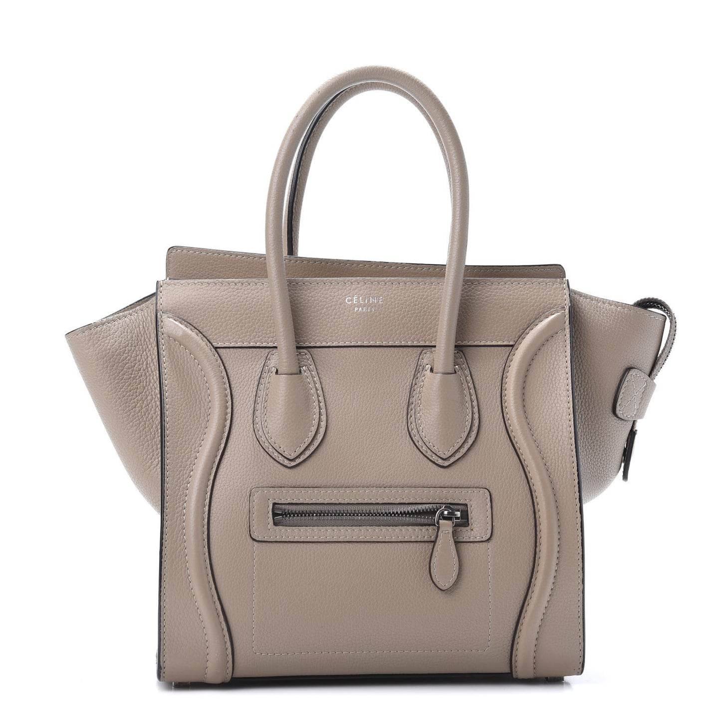 Drummed Calfskin Micro Luggage Dune