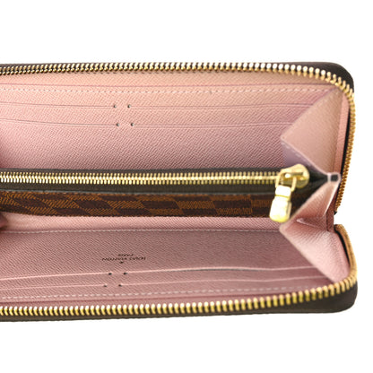 Louis Vuitton Damier Ebene Clemence Wallet Rose Ballerine 5 of 9